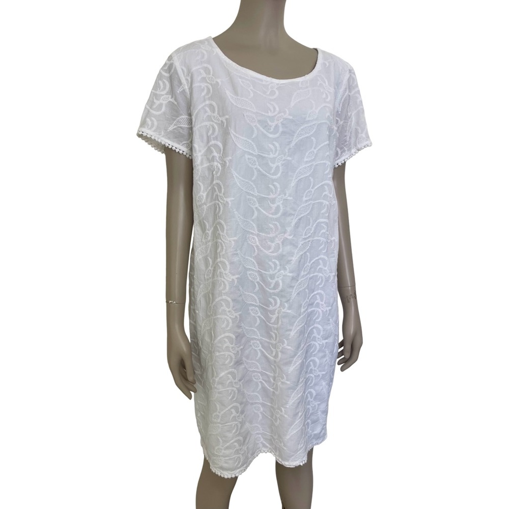 Old Navy White Embroidered Short Sleeve Dress NWT! - Picture 2 of 16